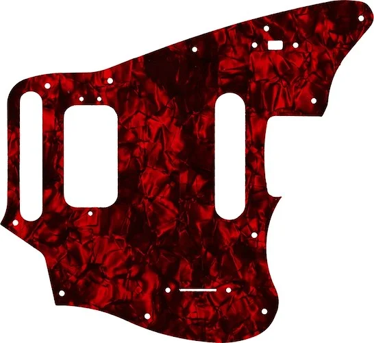 WD Custom Pickguard For Fender 2018-Present Made In Mexico Player Series Jaguar #28DRP Dark Red Pearl/Black/White/Black Image