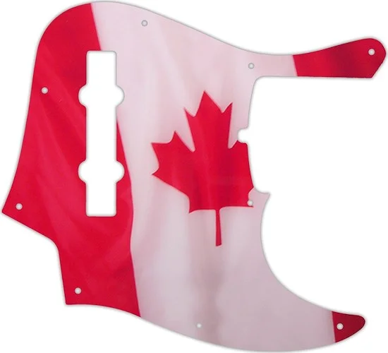 WD Custom Pickguard For Fender 2019 5 String American Ultra Jazz Bass V #G11 Canadian Flag Graphic