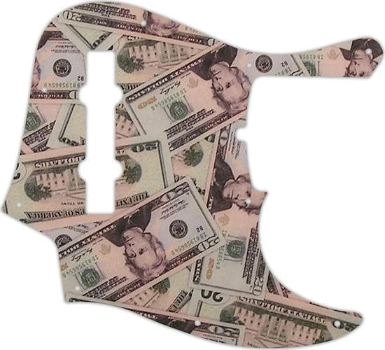 WD Custom Pickguard For Fender 2019 5 String American Ultra Jazz Bass V #G16 Money Graphic