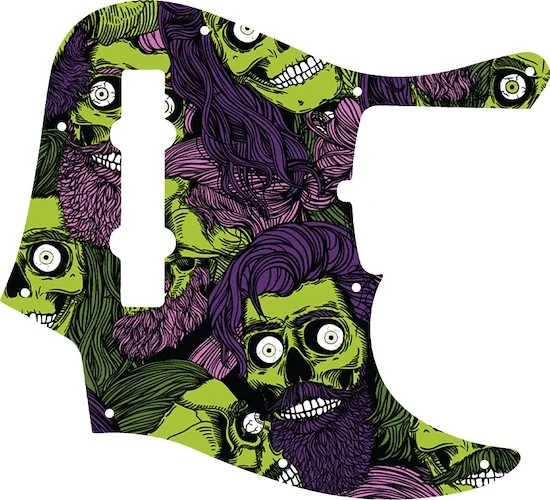 WD Custom Pickguard For Fender 2019 5 String American Ultra Jazz Bass V #GHA02 Zombeard Graphic