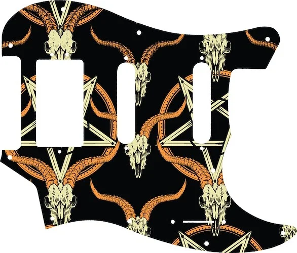 WD Custom Pickguard For Fender 2019 Alternate Reality Sixty-Six #GOC01 Occult Goat Skull & Pentagram Graphic