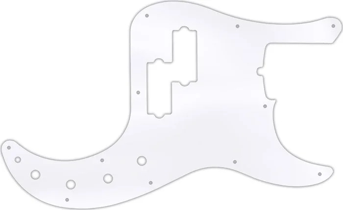 WD Custom Pickguard For Fender 2019 American Ultra Precision Bass #45 Clear Acrylic