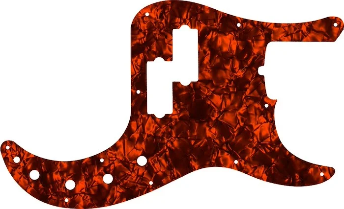 WD Custom Pickguard For Fender 2019 American Ultra Precision Bass #28OP Orange Pearl/Black/White/Black