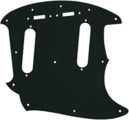 WD Custom Pickguard For Fender 2019 Made In Mexico Vintera 60's Mustang #17B Simulated Black Carbon  Image