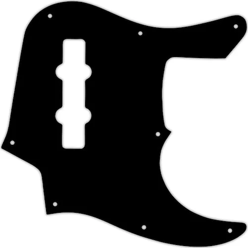 WD Custom Pickguard For Fender 22 Fret Longhorn Jazz Bass #01T Black Thin