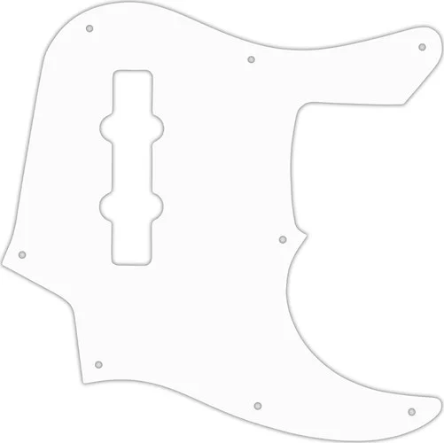 WD Custom Pickguard For Fender 22 Fret Longhorn Jazz Bass #02 White