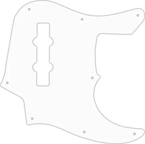 WD Custom Pickguard For Fender 22 Fret Longhorn Jazz Bass #04 White/Black/White