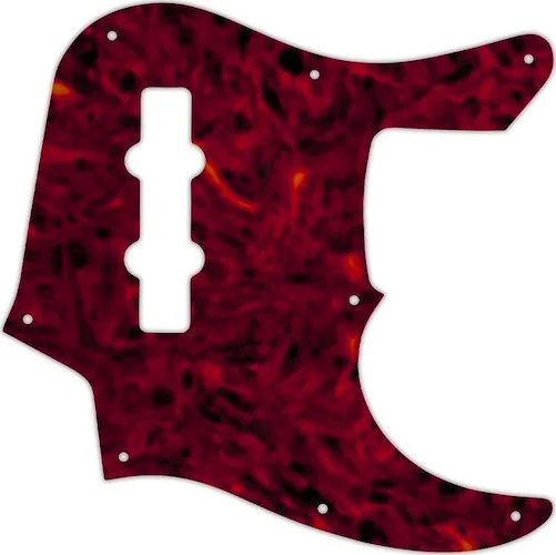 WD Custom Pickguard For Fender 22 Fret Longhorn Jazz Bass #05T Tortoise Shell Solid (Semi-Transparen