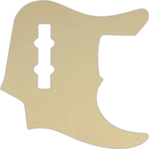 WD Custom Pickguard For Fender 22 Fret Longhorn Jazz Bass #06 Cream