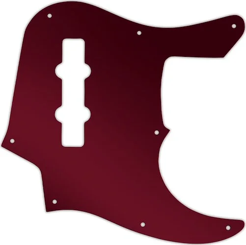 WD Custom Pickguard For Fender 22 Fret Longhorn Jazz Bass #10R Red Mirror