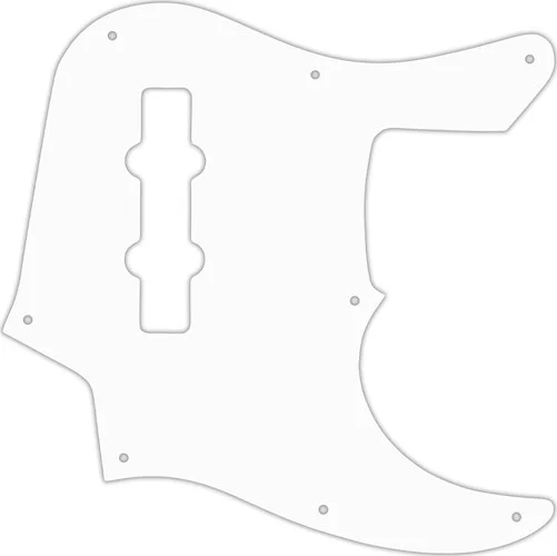 WD Custom Pickguard For Fender 22 Fret Longhorn Jazz Bass #02M White Matte
