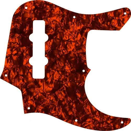WD Custom Pickguard For Fender 22 Fret Longhorn Jazz Bass #28OP Orange Pearl/Black/White/Black