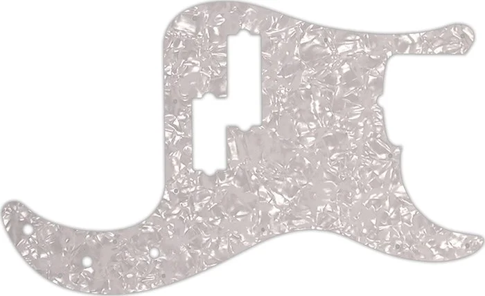 WD Custom Pickguard For Fender 5 String American Professional Precision Bass #28 White Pearl/White/B