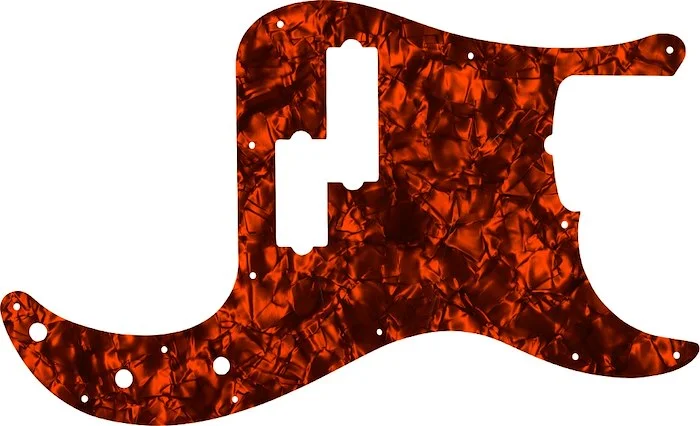 WD Custom Pickguard For Fender 5 String American Professional Precision Bass #28OP Orange Pearl/Black/White/Black