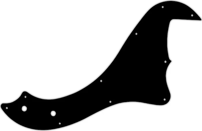 WD Custom Pickguard For Fender 5 String Standard Dimension Bass V #01T Black Thin