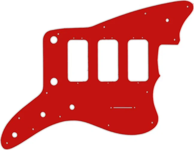 WD Custom Pickguard For Fender 60th Anniversary Triple Jazzmaster #07 Red/White/Red