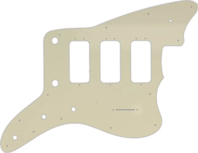 WD Custom Pickguard For Fender 60th Anniversary Triple Jazzmaster #55 Parchment 3 Ply