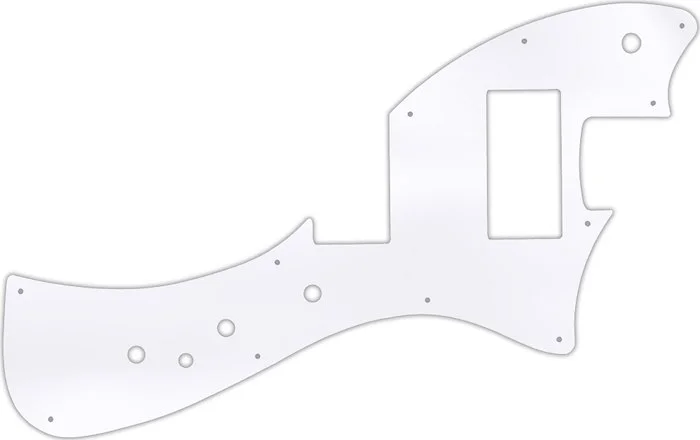 WD Custom Pickguard For Fender Alternate Reality Meteora HH #45T Clear Acrylic Thin