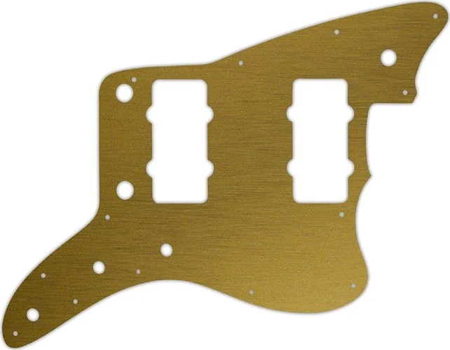 WD Custom Pickguard For Fender American Professional Jazzmaster #14 Simulated Brushed Gold/Black PVC