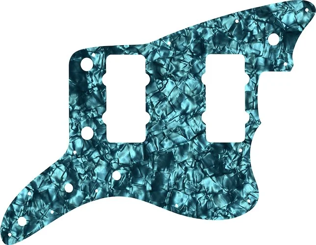 WD Custom Pickguard For Fender American Professional Jazzmaster #28AQ Aqua Pearl/Black/White/Black