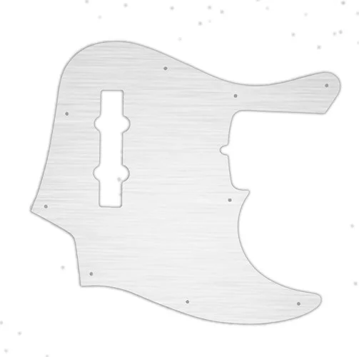 WD Custom Pickguard For Fender American Deluxe 21 Fret Jazz Bass#13 Simulated Brushed Silver/Black P
