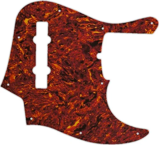 WD Custom Pickguard For Fender American Deluxe 21 Fret 5 String Jazz Bass #05P Tortoise Shell/Parchm