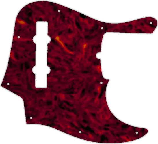 WD Custom Pickguard For Fender American Deluxe 21 Fret 5 String Jazz Bass #05T Tortoise Shell Solid 