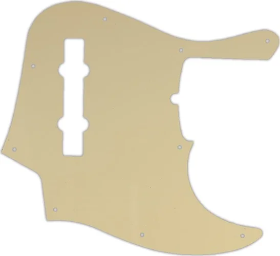 WD Custom Pickguard For Fender American Deluxe 21 Fret 5 String Jazz Bass #06 Cream