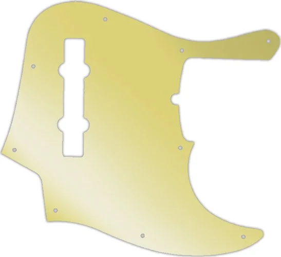 WD Custom Pickguard For Fender American Deluxe 21 Fret 5 String Jazz Bass #10GD Gold Mirror