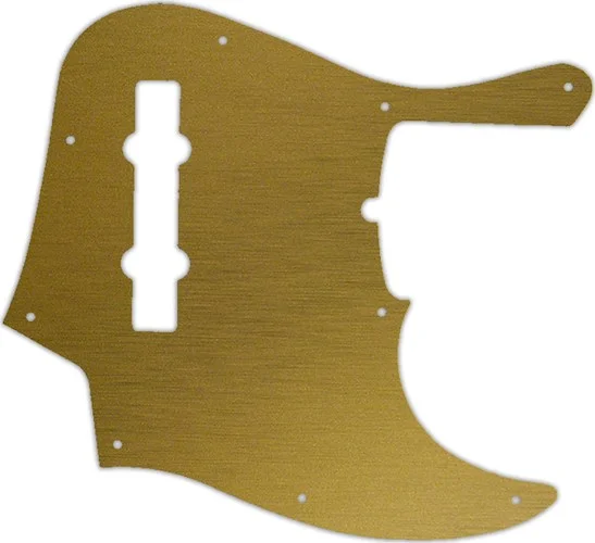 WD Custom Pickguard For Fender American Deluxe 21 Fret 5 String Jazz Bass #14 Simulated Brushed Gold