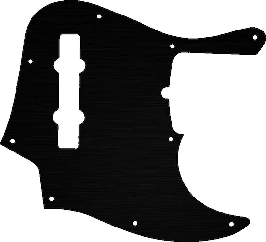 WD Custom Pickguard For Fender American Deluxe 21 Fret 5 String Jazz Bass #27T Simulated Black Anodi