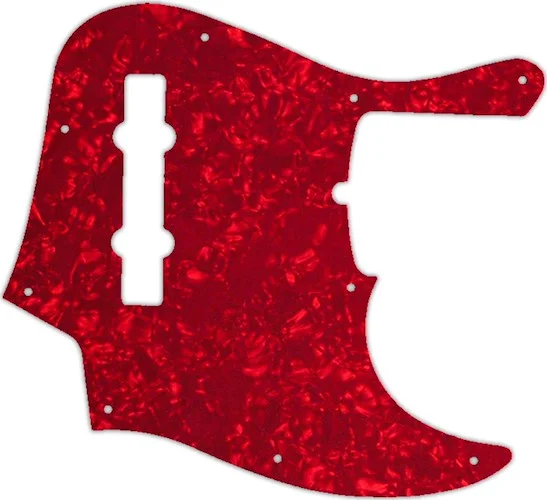 WD Custom Pickguard For Fender American Deluxe 21 Fret 5 String Jazz Bass #28R Red Pearl/White/Black