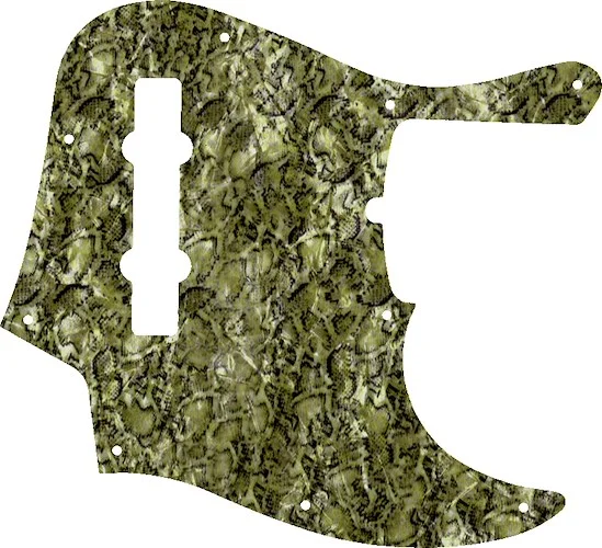 WD Custom Pickguard For Fender American Deluxe 21 Fret 5 String Jazz Bass #31 Snakeskin