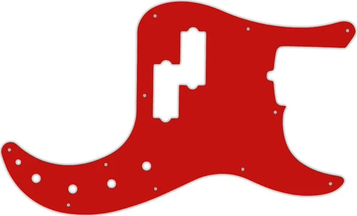 WD Custom Pickguard For Fender American Deluxe 21 Fret Precision Bass #07 Red/White/Red