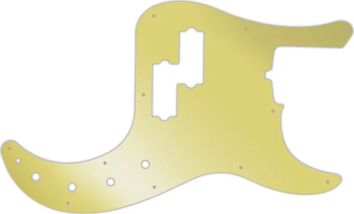 WD Custom Pickguard For Fender American Deluxe 21 Fret Precision Bass #10GD Gold Mirror