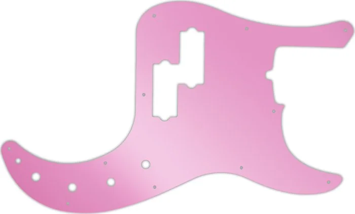 WD Custom Pickguard For Fender American Deluxe 21 Fret Precision Bass #10P Pink Mirror