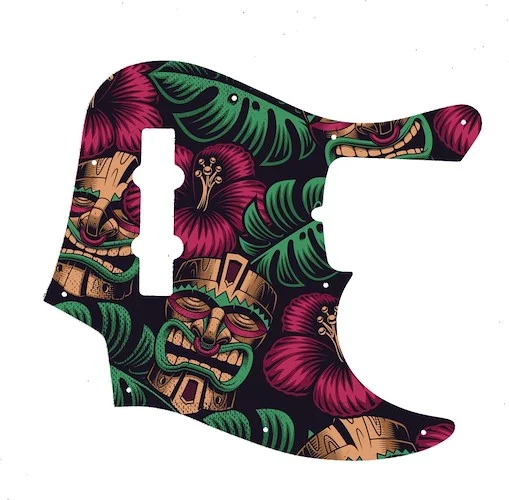 WD Custom Pickguard For Fender American Deluxe 21 Fret Jazz Bass#GAL01 Aloha Tiki Graphic