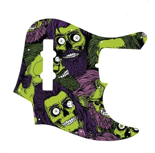 WD Custom Pickguard For Fender American Deluxe 21 Fret Jazz Bass#GHA02 Zombeard Graphic