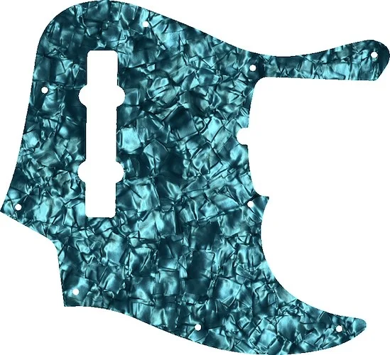WD Custom Pickguard For Fender American Deluxe 21 Fret 5 String Jazz Bass #28AQ Aqua Pearl/Black/White/Black