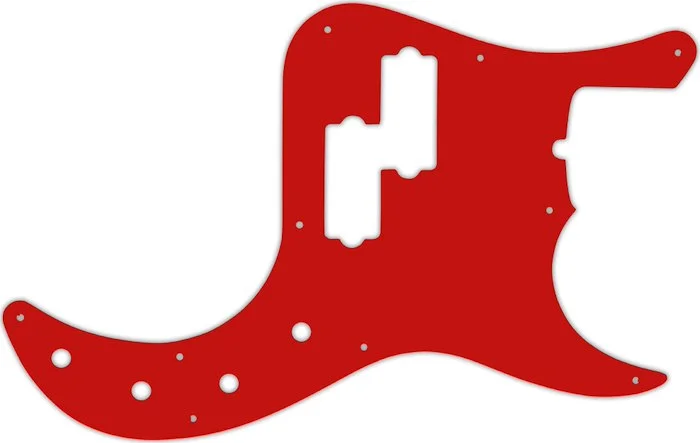 WD Custom Pickguard For Fender American Deluxe 22 Fret Precision Bass #07 Red/White/Red