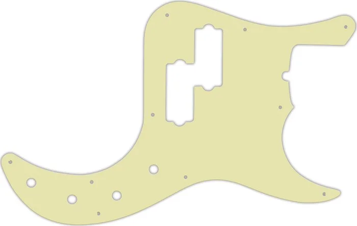 WD Custom Pickguard For Fender American Deluxe 22 Fret Precision Bass #34S Mint Green Solid