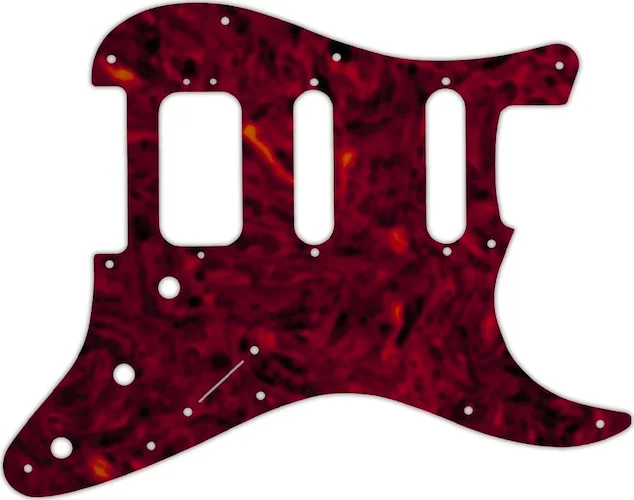 WD Custom Pickguard For Fender American Deluxe Stratocaster #05T Tortoise Shell Solid (Semi-Transpar