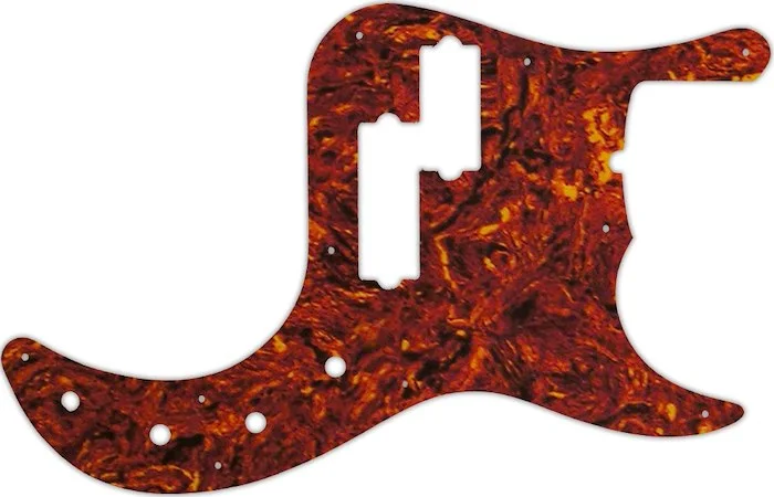 WD Custom Pickguard For Fender American Deluxe 5 String Precision Bass #05W Tortoise Shell/White