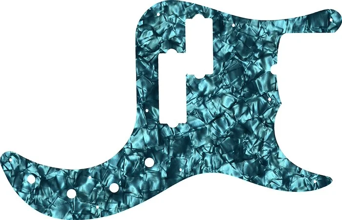 WD Custom Pickguard For Fender American Deluxe 5 String Precision Bass #28AQ Aqua Pearl/Black/White/Black