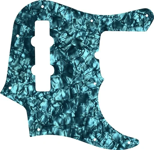 WD Custom Pickguard For Fender American Deluxe 1998-Present 22 Fret Jazz Bass #28AQ Aqua Pearl/Black/White/Black