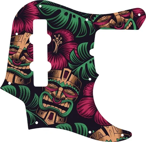 WD Custom Pickguard For Fender American Deluxe 1998-Present 22 Fret Jazz Bass #GAL01 Aloha Tiki Graphic