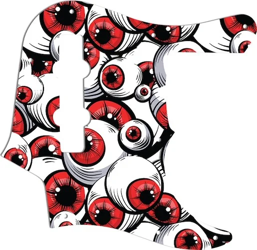 WD Custom Pickguard For Fender American Deluxe 1998-Present 22 Fret Jazz Bass #GHA01 Red Eye Graphic