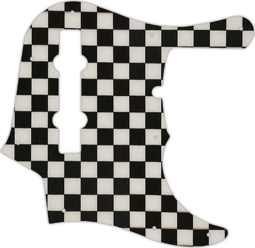 WD Custom Pickguard For Fender American Deluxe 1995-Present 22 Fret 5 String Jazz Bass #CK01 Checkerboard Graphic