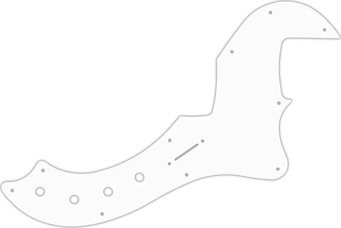 WD Custom Pickguard For Fender American Deluxe Or American Elite Dimension Bass IV #02T White Thin