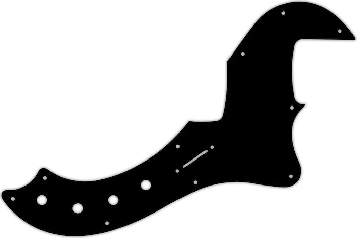 WD Custom Pickguard For Fender American Deluxe Or American Elite Dimension Bass IV #03P Black/Parchm